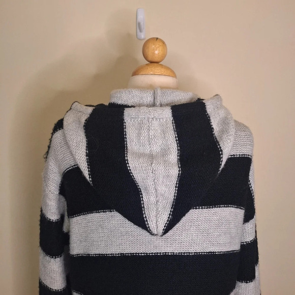 Sanctuary Black/grey  hooded sweater coat SZ XS - Picture 6 of 9